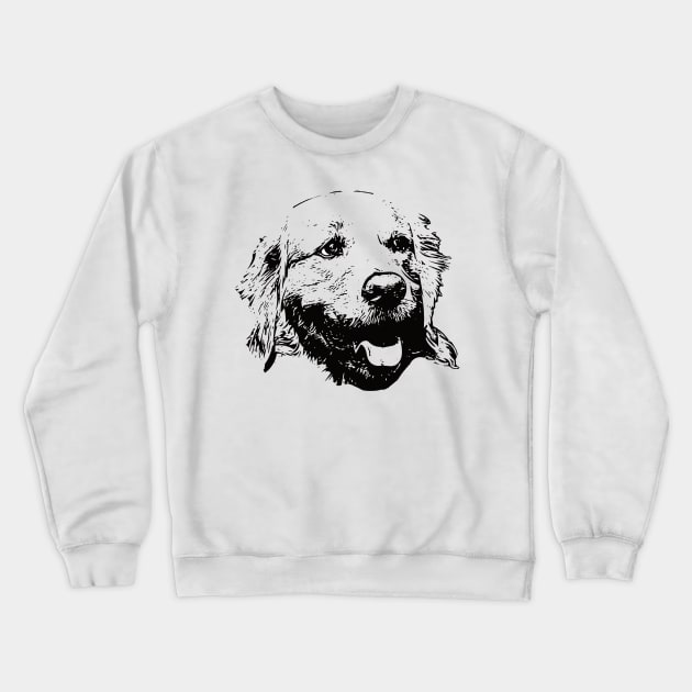 Golden Retriever Face Design - A Golden Christmas Gift Crewneck Sweatshirt by DoggyStyles